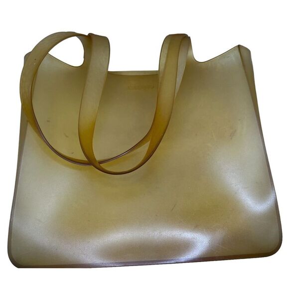 CHANEL JELLY BAG YELLOW BEIGE COLOR TOTE CC **READ** - Picture 7 of 8